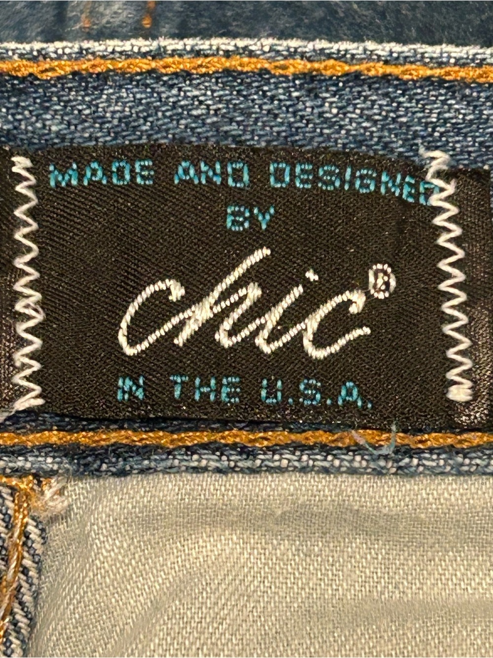 Vintage Chic Mom Jeans Medium Blue High Waist Made In USA 80s Taper Denim Sz 14 - Picture 12 of 13